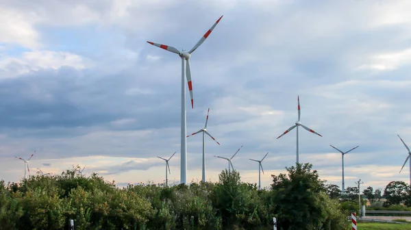 Wind Turbines Germany Wind Farm Green Electricity Production — Stock Photo, Image