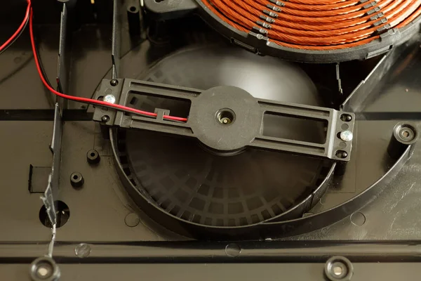 Döndürme indüksiyon tencere fan, soğutma elektronik ve ısıtma mekanizmaları.