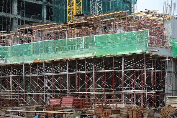 Johor Malaysia April 2016 Scaffolding Used Temporary Structure Support Platform — стоковое фото