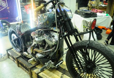 Serdang, Selangor, Malezya 'da halk için Harley Davidson motosikletli özel sergi. 