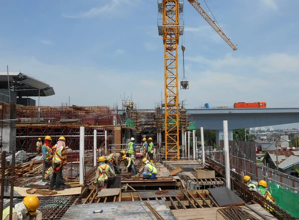 Serdang Malaysia Mai 2016 Bauarbeiter Arbeiten Tagsüber Auf Der Baustelle — Stockfoto