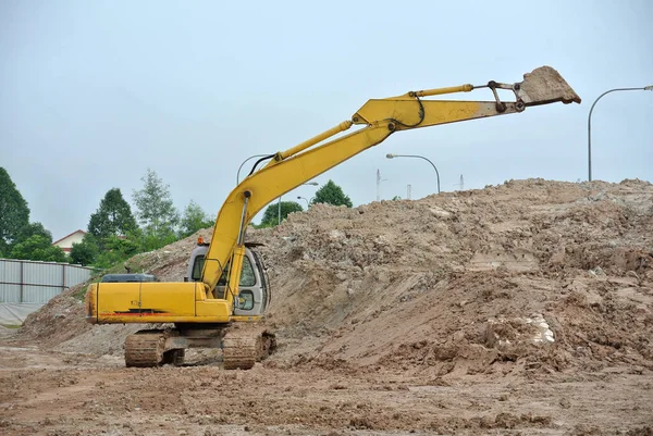 Malacca Malasia Marzo 2020 Excavadoras Obra Utiliza Para Excavar Tierra — Foto de Stock