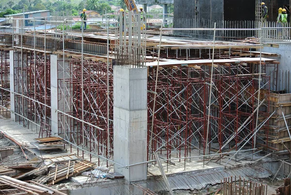 Johor Malaysia April 2016 Scaffolding Used Temporary Structure Support Platform — Stock Photo, Image