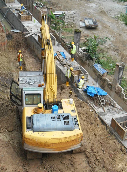 Malacca Malaysia February 2017 Excavators Machine Heavy Construction Machine Used — Stock Photo, Image