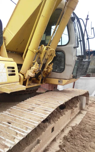 Malacca Malasia Febrero 2017 Máquina Excavadoras Una Máquina Construcción Pesada — Foto de Stock