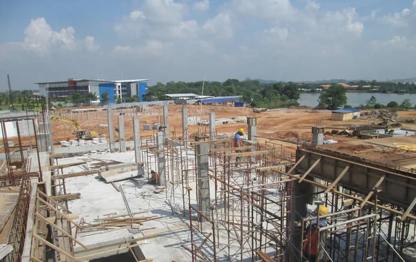 Malacca Malaysia February 2017 Construction Site Progress Malacca Malaysia Daytime — Stock Photo, Image