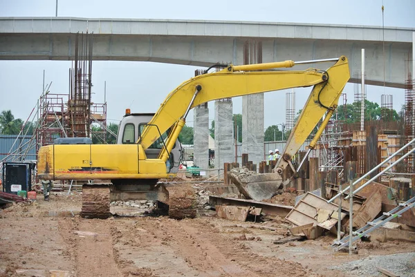 Selangor Malasia Enero 2016 Máquina Excavadoras Una Máquina Construcción Pesada — Foto de Stock