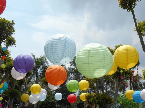 Sepang Malaysia Styczeń 2017 Kolorowe Japońskie Lampiony Papierowe Lub Splątanie — Zdjęcie stockowe