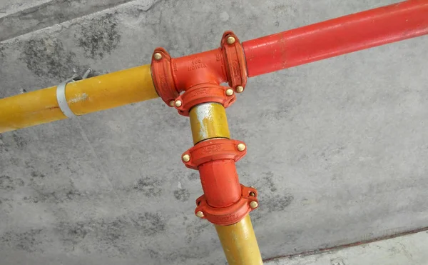 Kajang Malaysia June 2017 Sprinkler System Pipe Hang Slab Soffit — Stock Photo, Image