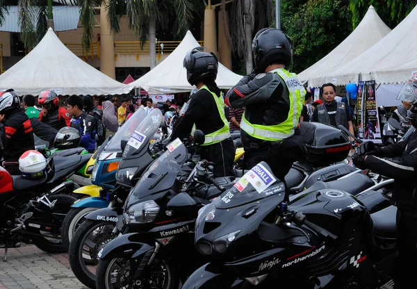 Kelantan Malaysia Července 2012 Řada Motocyklů Zaparkovaných Řadách Otevřeném Prostranství — Stock fotografie