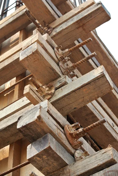 Perak Malaysia Oktober 2015 Verbindungsdetail Bindemittel Holz Und Montagemethoden Schalung — Stockfoto