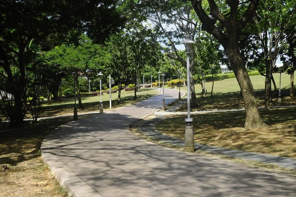 Malacca Malaysia April 2016 Walkway Park Lots Trees Shade — Stock Photo, Image