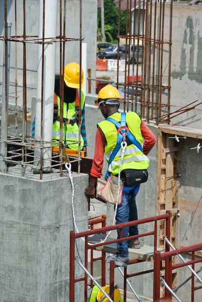 Malacca Malaisie Mars 2016 Travailleurs Construction Sur Chantier Malaisie Tous — Photo
