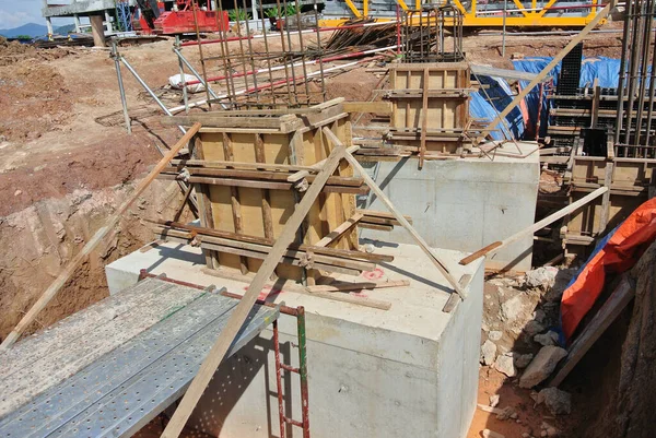 Selangor Malaysia May 2015 Beton Kupak Betonozott Építési Területen Selangor — Stock Fotó