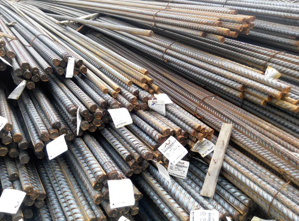 Selangor Malaysia September 2015 Hot Rolled Deformed Steel Bars Steel — Stock Photo, Image