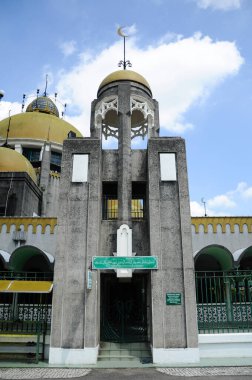 SELANGOR, MALAYSIA -21 AĞUSTOS 2014: Klang, Selangor, Malezya 'daki Sultan Süleyman Camii' nde mimari detay. Ayrıntılar bir mimar tarafından iyi tasarlanmış.. 