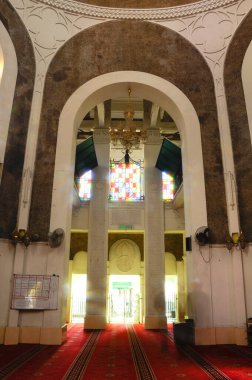 SELANGOR, MALAYSIA -21 AĞUSTOS 2014: Klang, Selangor, Malezya 'daki Sultan Süleyman Camii' nde mimari detay. Ayrıntılar bir mimar tarafından iyi tasarlanmış.. 