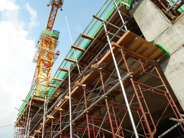 Selangor Malaysia April 2015 Steigerbouw Als Tijdelijke Constructie Ter Ondersteuning — Stockfoto