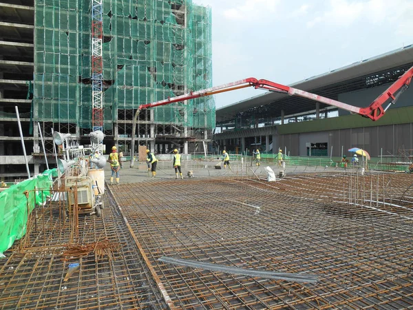 Perak Malaysia April 2016 Concrete Pumping Machine Able Pump Concrete — стоковое фото