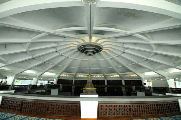 Penang Malaysia Kwiecień 2014 Wnętrze Meczetu Penang State Lub Masjid — Zdjęcie stockowe