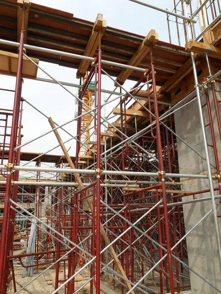Selangor Malaysia April 2015 Nşaat Alanındaki Platform Biçimlendirme Yapıyı Desteklemek — Stok fotoğraf