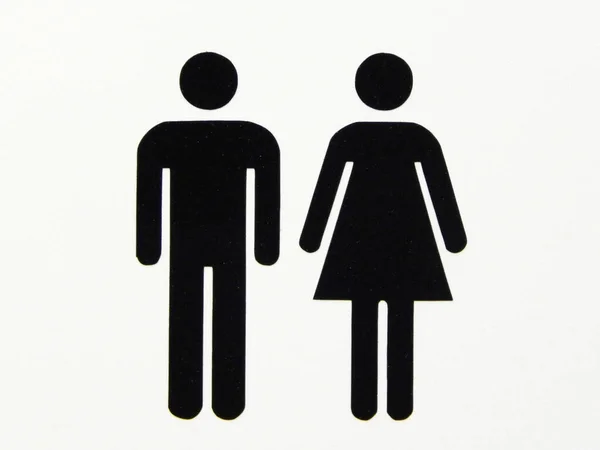 Simboli Grafici Maschili Femminili Sono Utilizzati Indicare Presenza Servizi Igienici — Foto Stock
