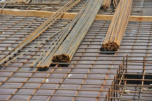 Selangor Malaysia May 2016 Hot Rolled Deformed Steel Bars Steel — Stock Photo, Image
