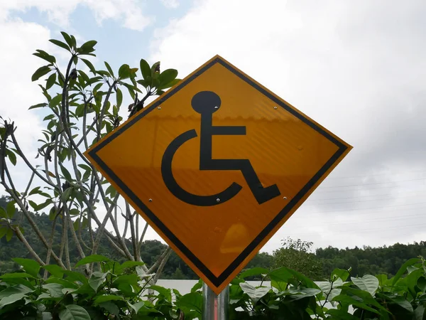 Kuala Lumpur Malasia Enero 2021 Señalización Para Estacionamiento Para Discapacitados — Foto de Stock