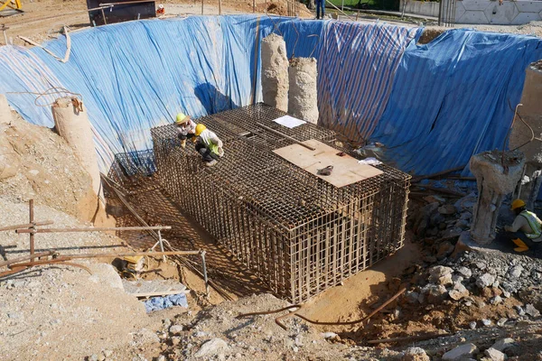 Kuala Lumpur Malaysia September 2019 Pile Cap Steel Reinforcement Bar — 图库照片