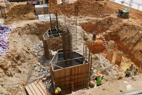 Kuala Lumpur Malaysia September 2019 Nşaat Alanında Inşaat Halindeki Çelik — Stok fotoğraf