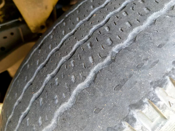 Johor Malaysia July 2021 Used Tires Worn Tire Treads Tires — Stock Photo, Image