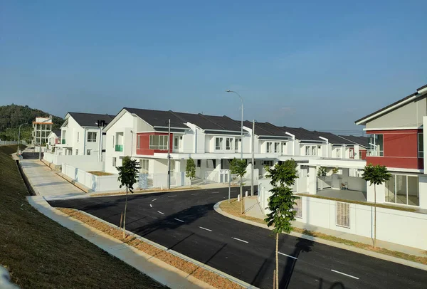 Seremban Malaysia April 2020 Selected Focused New Double Story Terrace — Stock Photo, Image