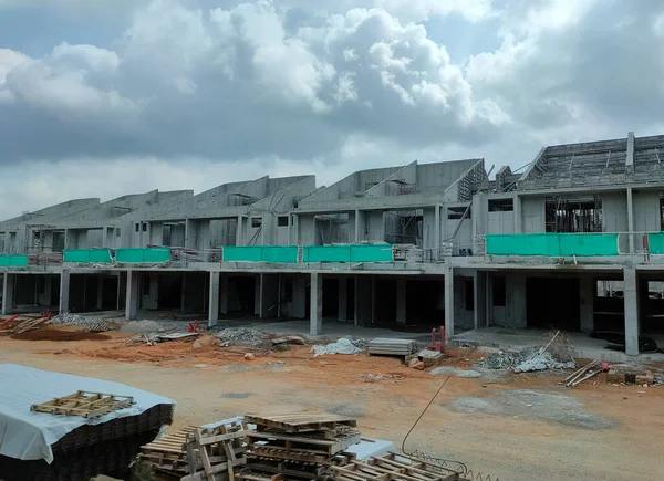 Seremban Malasia Abril 2020 Seleccionado Enfocado Nueva Casa Terraza Dos — Foto de Stock