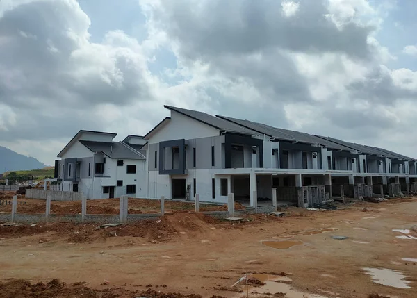 Seremban Malasia Abril 2020 Seleccionado Enfocado Nueva Casa Terraza Dos — Foto de Stock