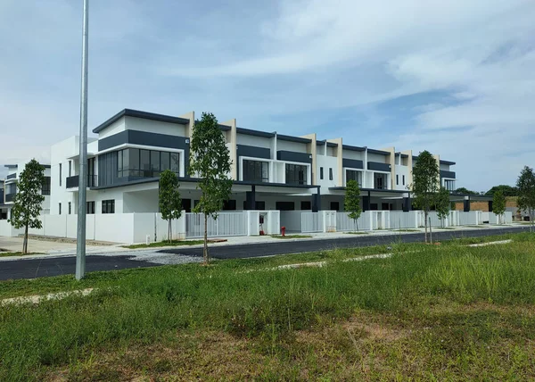 Seremban Malaysia April 2020 Selected Focused New Double Story Terrace — Fotografia de Stock