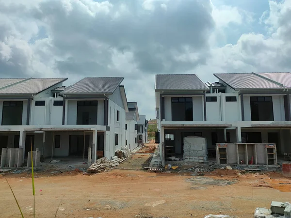 Penang Malasia Julio 2021 Seleccionado Enfocado Nueva Casa Terraza Dos — Foto de Stock