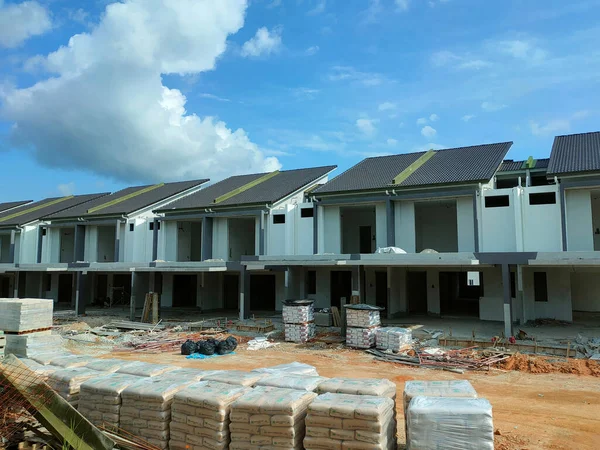 Penang Malaysia July 2021 Selected Focused New Double Story Terrace — Foto Stock