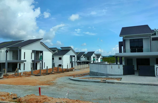 Penang Malasia Julio 2021 Seleccionado Enfocado Nueva Casa Terraza Dos — Foto de Stock