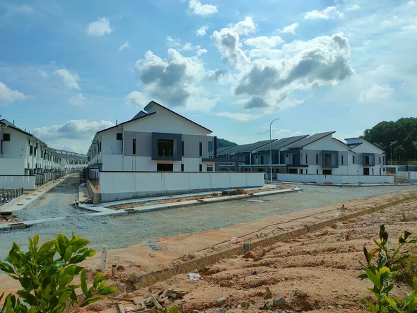 Penang Malasia Julio 2021 Seleccionado Enfocado Nueva Casa Terraza Dos — Foto de Stock