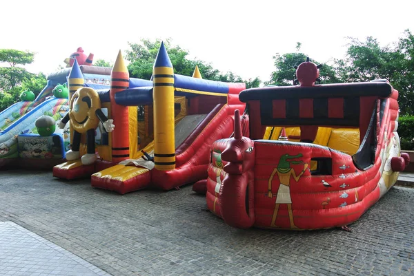 Penang Malaysia July 2021 Selected Focused Modern Children Outdoor Playground — Stock Photo, Image