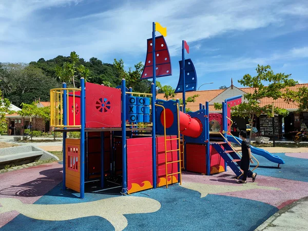 Penang Malaysia July 2021 Selected Focused Modern Children Outdoor Playground — Stock Photo, Image