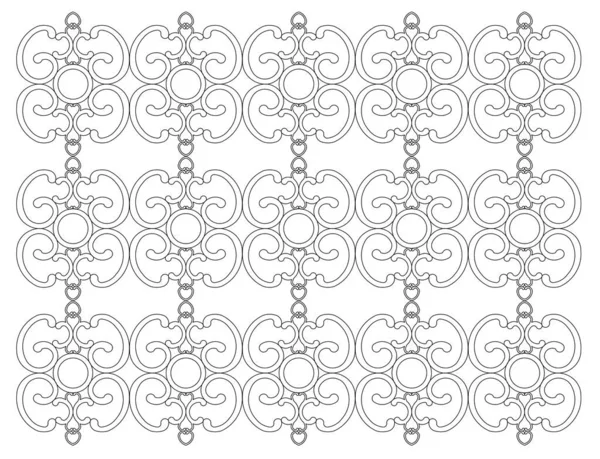 Decoratief Patroon Basis Van Flora Design Gecombineerd Met Geometrie Patroon — Stockfoto