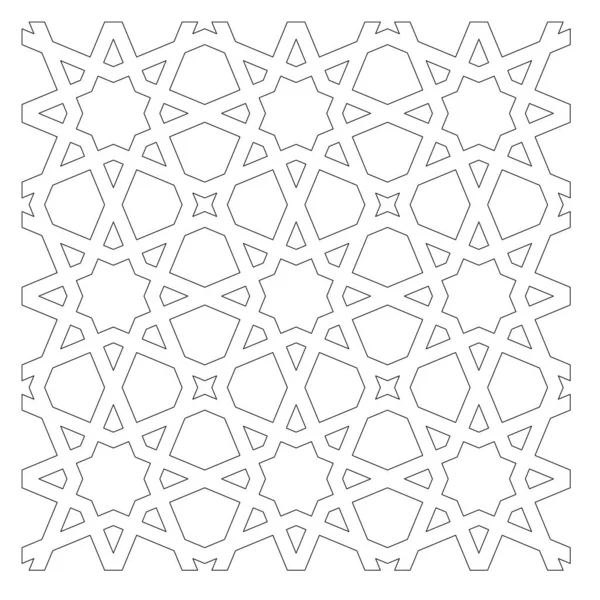 Black White Cad Drawing Islamic Geometric Pattern Islamic Patterns Use — Stock Photo, Image