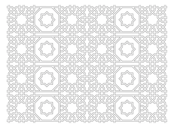 Black and white 2D CAD drawing of Islamic geometric pattern. Islamic patterns use elements of geometry that are repeated in their designs. — Stock Image Black White Cad Drawing Islamic Geometric Pattern Islamic Patterns Use Royalty Free Stock Images