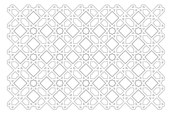 Black and white 2D CAD drawing of Islamic geometric pattern. Islamic patterns use elements of geometry that are repeated in their designs. — Stock Image Black White Cad Drawing Islamic Geometric Pattern Islamic Patterns Use Stock Photo