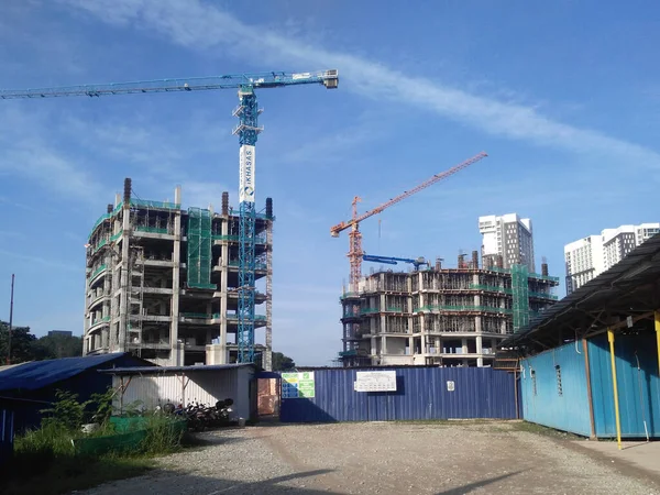 Selangor Malasia Marzo 2021 Está Construyendo Complejo Edificios Gran Altura —  Fotos de Stock