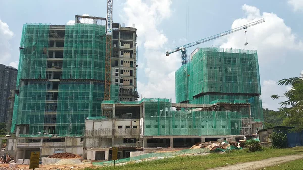 Selangor Malaisie Mars 2021 Complexe Bâtiments Grande Hauteur Est Construction — Photo