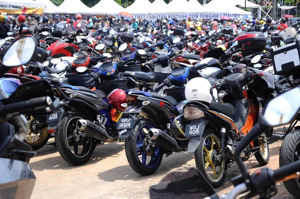 Kuala Lumpur Malaysia Června 2021 Parkovišti Jsou Zaparkované Páteřní Motocykly — Stock fotografie