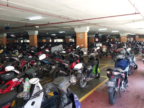 Kuala Lumpur Malaysia Lipiec 2021 Parkingu Zaparkowane Motocykle Podkostne Ten — Zdjęcie stockowe