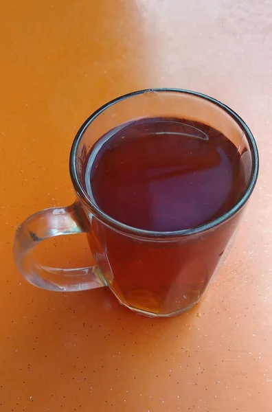 Chá Servido Frio Quente Chá Fabricado Com Água Quente Aumenta — Fotografia de Stock